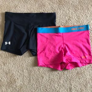 Nike and under-armour spandex (selling together)